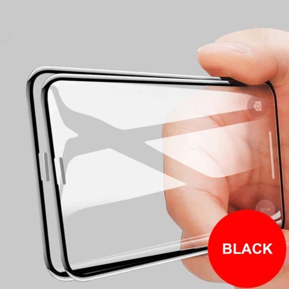 Skärmskydd iPhone 12 Mini 3D Härdat Glas Svart (miljö)