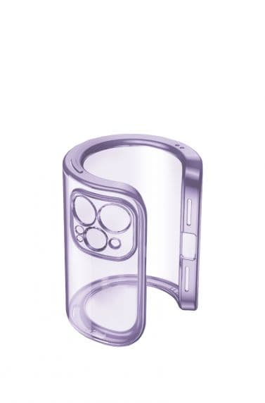 iPhone 12 Pro Skal med Kameraskydd – Lila/transparent