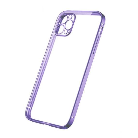 iPhone 12 Pro Skal med Kameraskydd – Lila/transparent