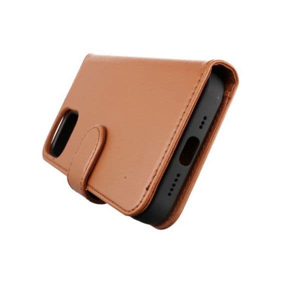 iPhone 12/12 Pro Magnetiskt Plånboksfodral – Guldbrun