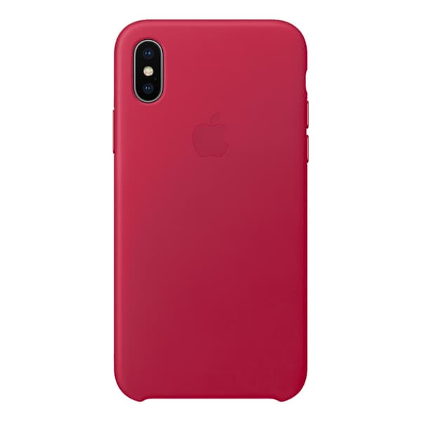 Apple iPhone X Läderskal Original – Pink Fuchsia