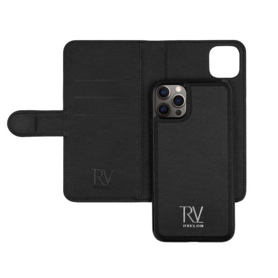iPhone 12 Pro Max Magnetiskt Plånboksfodral – Svart