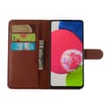 Miniatyrbild 3 av 5: Samsung Galaxy A52s Läder Plånboksfodral Flip Stand – Brun