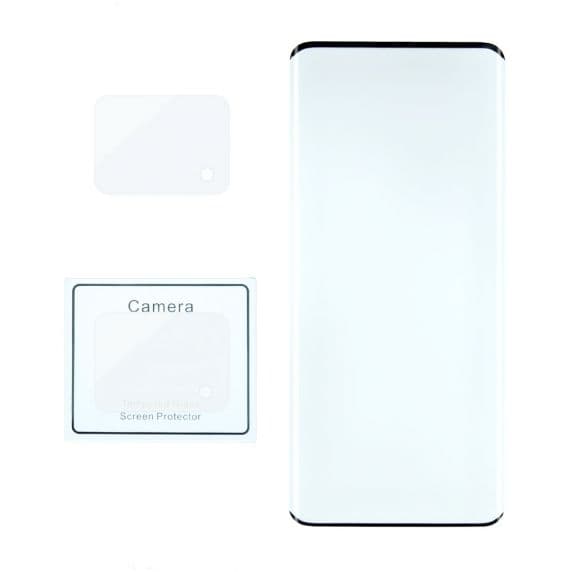 Samsung S20 Ultra 5G Skärmskydd och kameraskydd – 3D Härdat Glas (miljö)