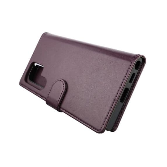 Samsung Galaxy S22 Ultra Magnetiskt Plånboksfodral – Mörklila