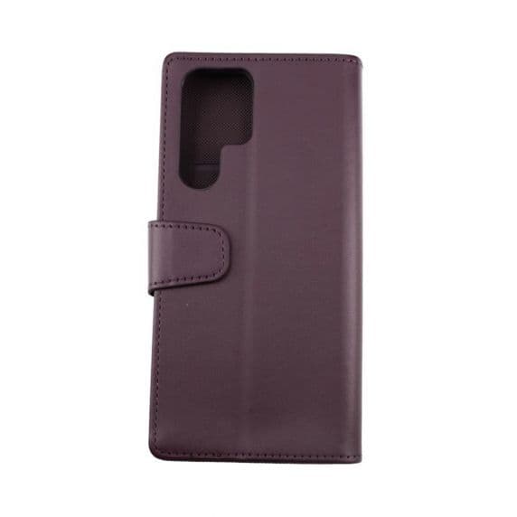 Samsung S22 Ultra Plånboksfodral – Extra Kortfack och Stativ – Mörklila