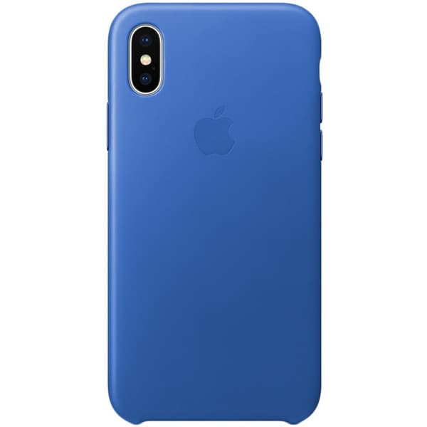 Apple iPhone X Läderskal Original – Electric Blue