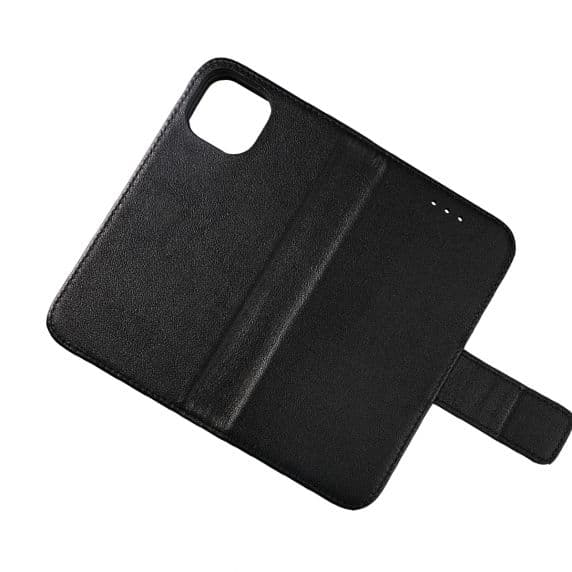iPhone 13 Mini Plånboksfodral Genuint Läder – Svart