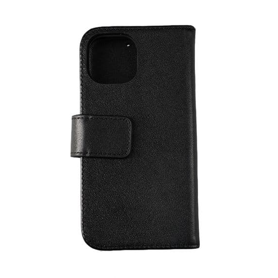 iPhone 13 Mini Plånboksfodral Genuint Läder – Svart