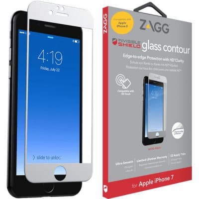 Zagg InvisibleSHIELD iPhone 7/8 Härdat Glasskydd – Vit