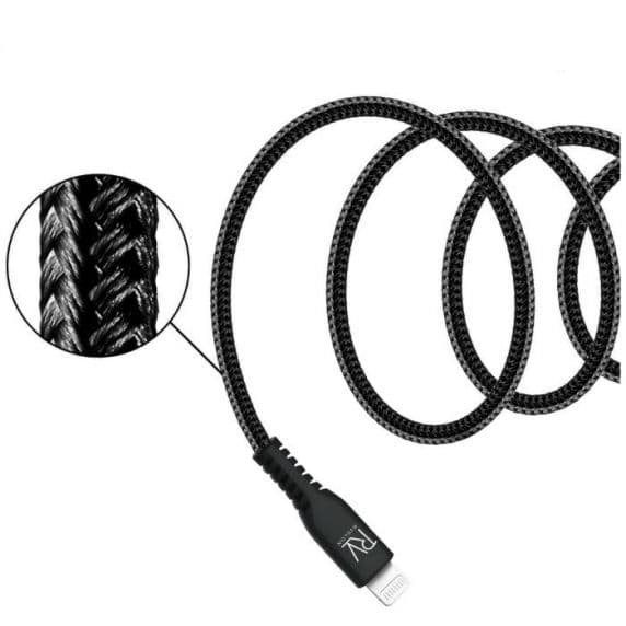 Rvelon USB-C till Lightning Kabel Flätad 1m