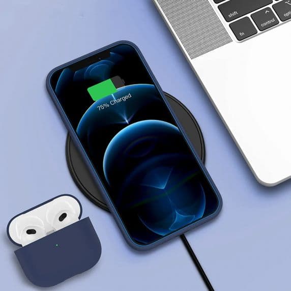 iPhone 12/12 Pro Skal i Silikon – Blå