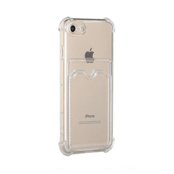 iPhone 7/8/SE (2020/2022) Shockproof Skal med Korthållare – Transparent