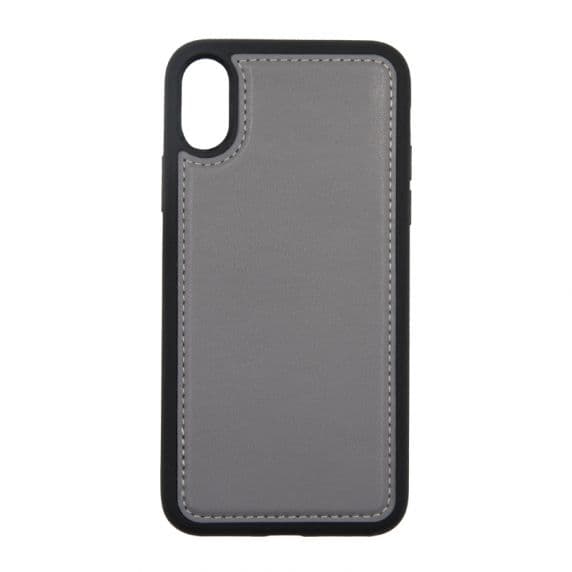 iPhone XS/X Plånboksfodral Magnet Läder med Skal – Grå