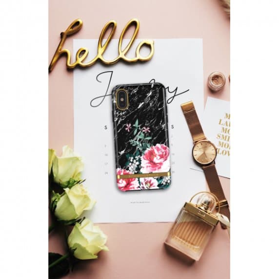 iPhone X/XS Richmond & Finch Skal – Black Marble Floral