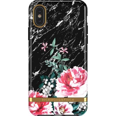 iPhone X/XS Richmond & Finch Skal – Black Marble Floral