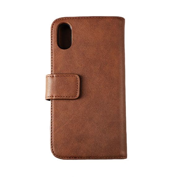 iPhone X/XS Plånboksfodral Genuint Läder – Brun
