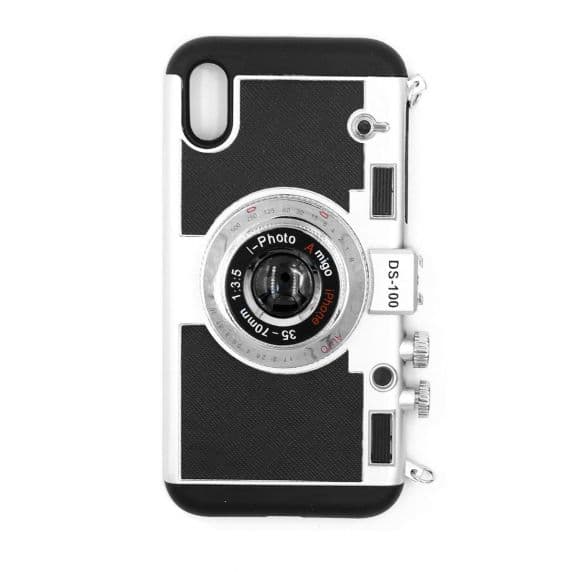 iPhone XR Skal i Kamera-design – Svart / Silver
