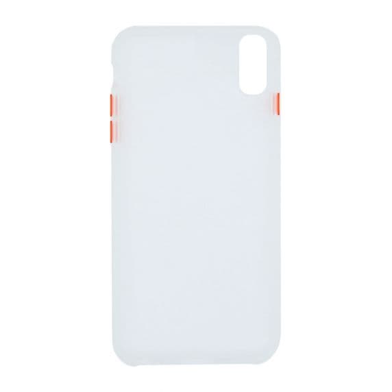 iPhone XS Max Skal i TPU / PC - Transparent vit / Röd