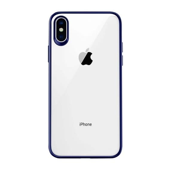 iPhone XS Max Shockproof TPU Skal – Blå/Transparent