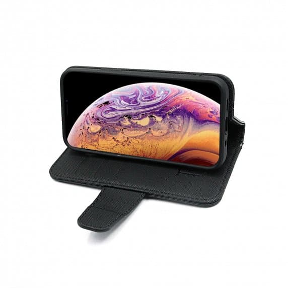 iPhone XS Max Plånboksfodral med Utfällbart Kortfack – Svart