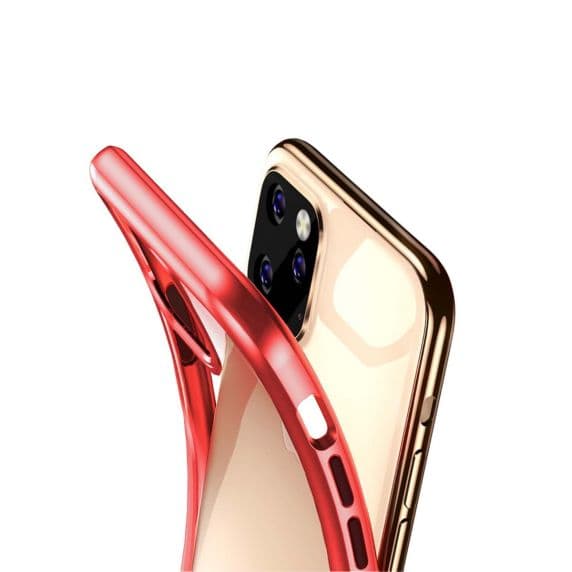 iPhone 11 Pro Skal PC TPU – Transparent/Röd