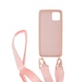 Miniatyrbild 3 av 6: iPhone 11 Pro Silikonskal med Rem/Halsband – Rosa