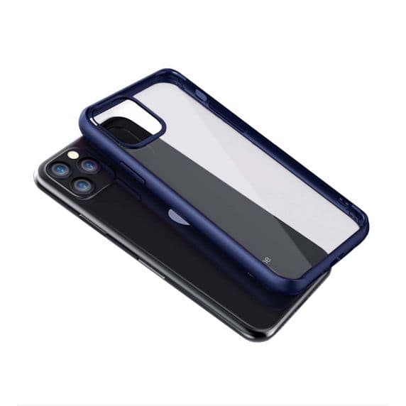 iPhone 11 Pro Max Shockproof TPU Skal  – Mörk Blå/Transparent