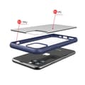 Miniatyrbild 4 av 8: iPhone 11 Pro Max Shockproof TPU Skal  – Mörk Blå/Transparent