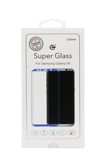 Samsung Galaxy S8 Skärmskydd – Japanskt Härdat Glas – Blå