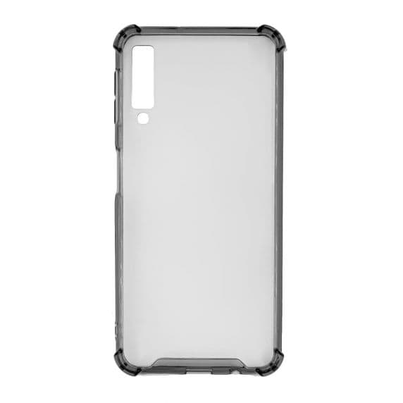 Samsung Galaxy A7 2018 Shockproof Skal TPU – Transparent grå / Svart