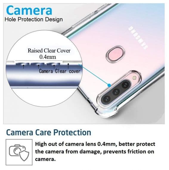 Samsung Galaxy A20s Skal Shockproof TPU – Transparent