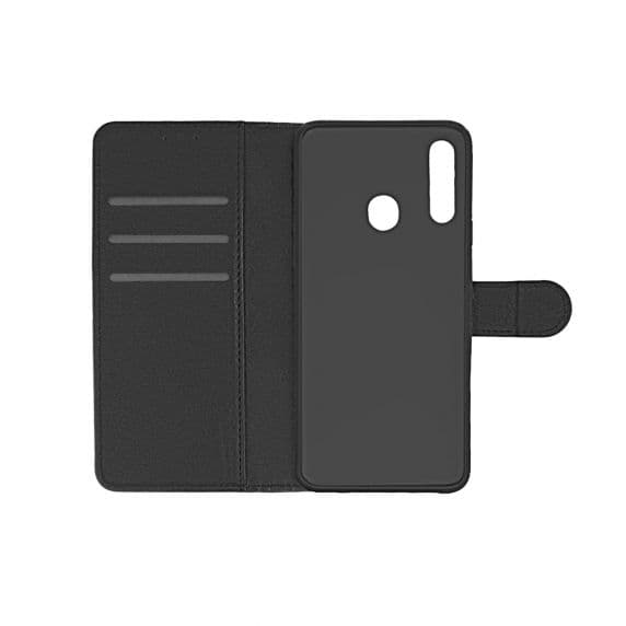 Samsung Galaxy A20s Läder Plånboksfodral Flip Stand – Svart