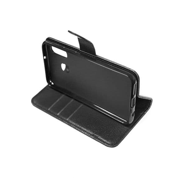 Samsung Galaxy A40 Läder Plånboksfodral Flip Stand – Svart