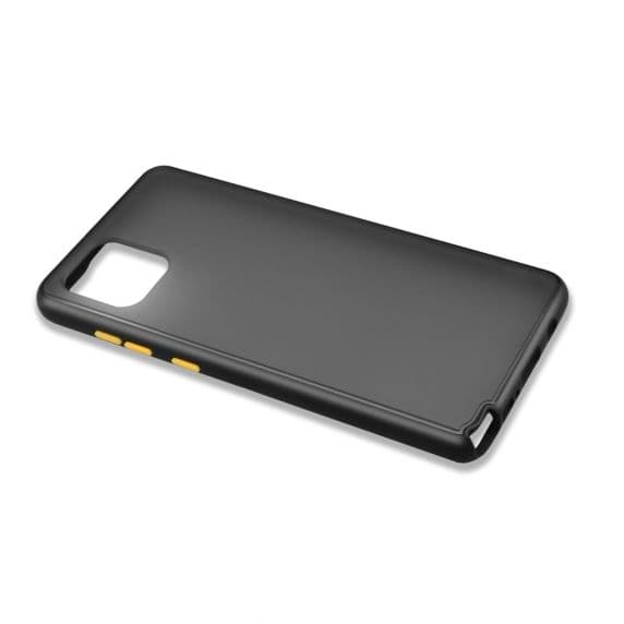 Samsung Galaxy Note 10 Lite Silikonskal – Mörk Grå / Gul