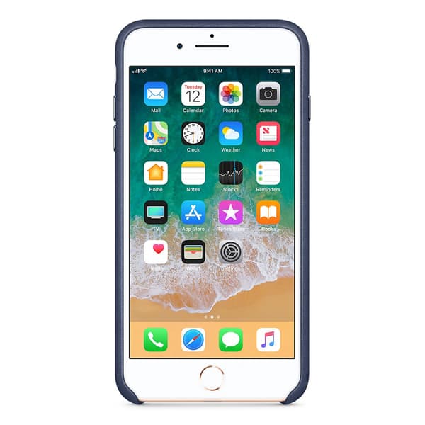 Apple iPhone 8 Plus & 7 Plus Läderskal Original – Midnattsblå