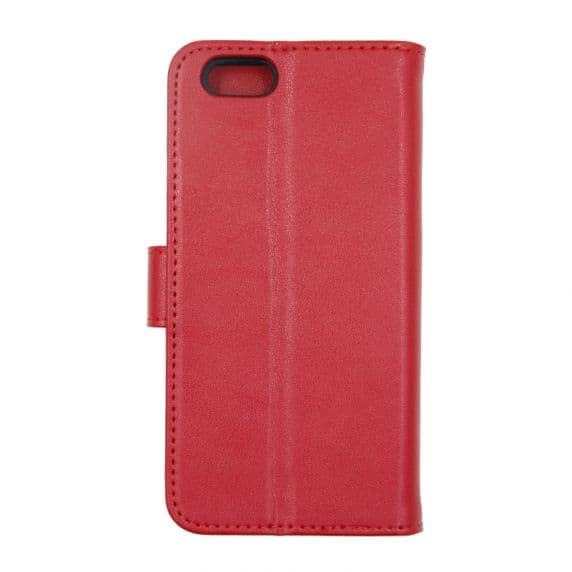 iPhone 6/6S Plånboksfodral Läder med Stativ – Röd