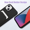 Miniatyrbild 2 av 6: iPhone 14 Gummibelagd Stöttåligt Skal med Kortfack Liquid