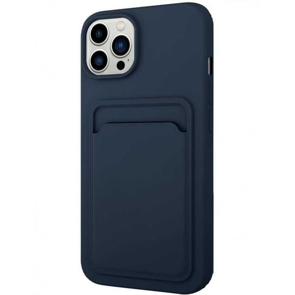 iPhone 14 Pro Max Gummibelagd Stöttåligt Skal med Kortfack Liquid