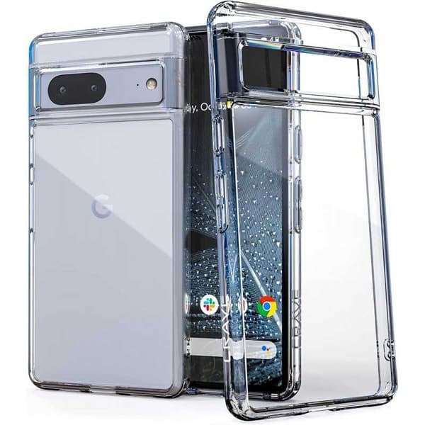 Google Pixel 7 Stöttåligt Genomskinligt Skal Simple
