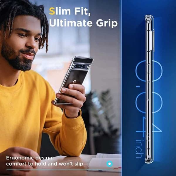 Google Pixel 7 Pro Stöttåligt Genomskinligt Skal Simple