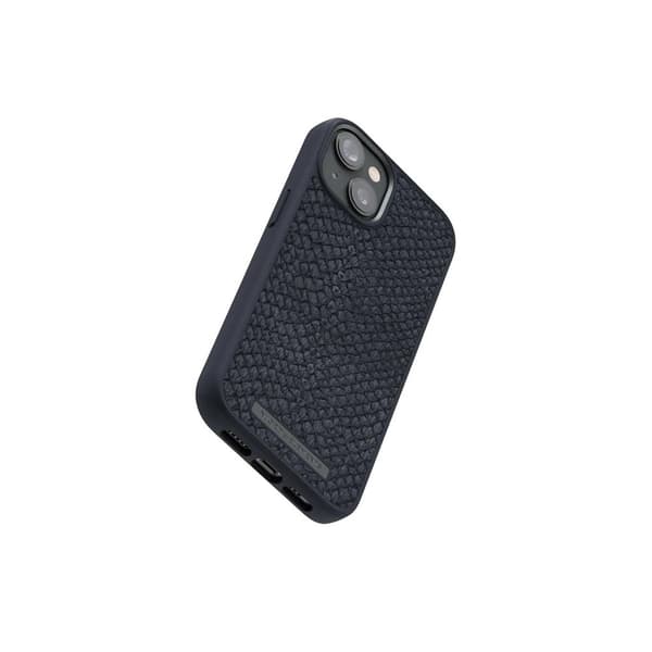 Njord by Elements iPhone 14 Plus Cover Salmon Leather Case MagSafe Grå
