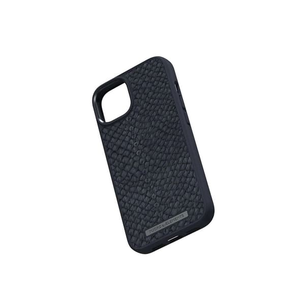 Njord by Elements iPhone 14 Plus Cover Salmon Leather Case MagSafe Grå