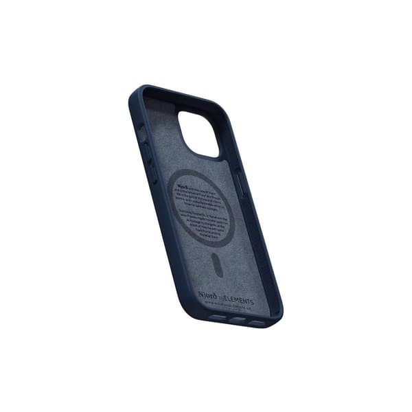 Njord by Elements iPhone 14 Plus Skal Salmon Leather Case MagSafe Blå