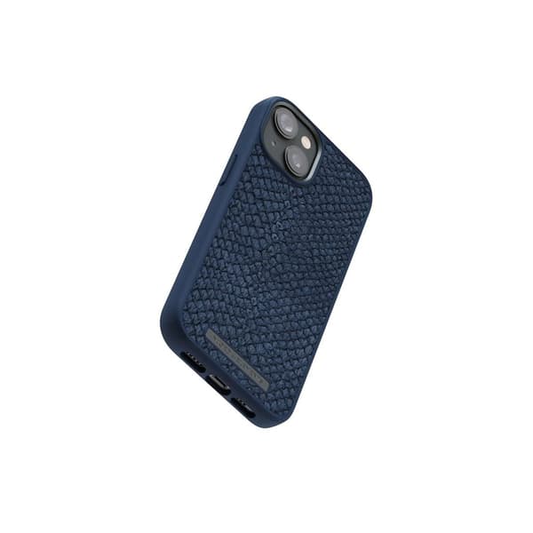 Njord by Elements iPhone 14 Plus Skal Salmon Leather Case MagSafe Blå