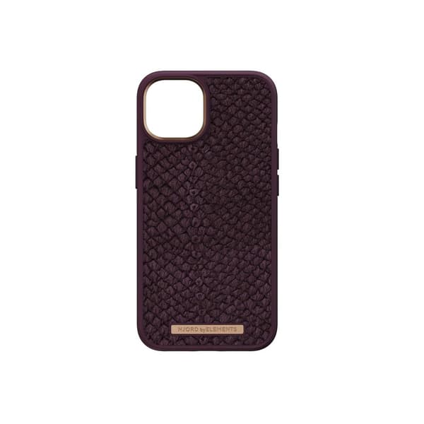 Njord by Elements iPhone 14 Plus Kuori Salmon Leather Case MagSafe Violetti