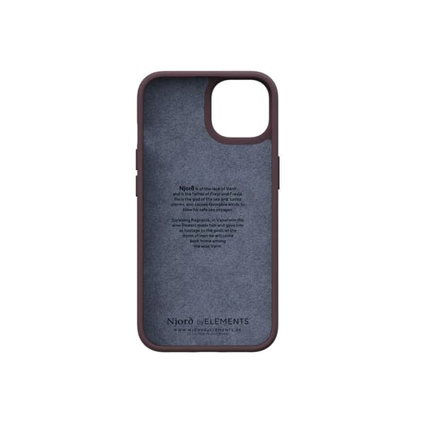 Njord by Elements iPhone 14 Plus Kuori Genuine Leather Case Ruskea