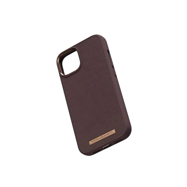 Njord by Elements iPhone 14 Plus Kuori Genuine Leather Case Ruskea