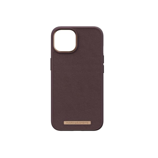 Njord by Elements iPhone 14 Plus Kuori Genuine Leather Case Ruskea
