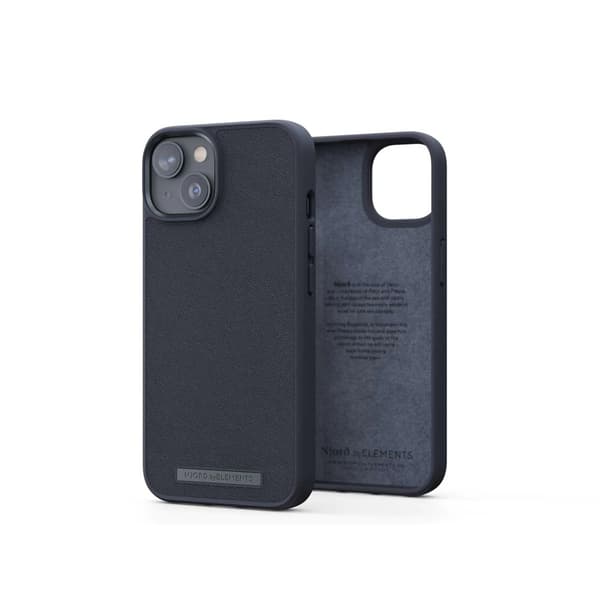 Njord by Elements iPhone 14 Plus Kuori Genuine Leather Case Musta